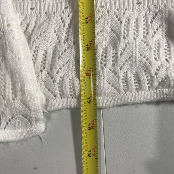 a.n.a. A New Approach Women's Small Vintage USA Knit Cardigan Crop Open Front To - Picture 13 of 15